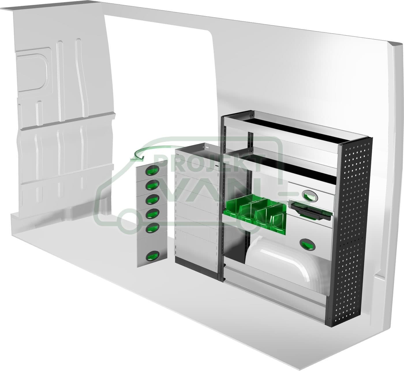 Zestaw modułów 1532 × 300 × 1220 mm — Edström (F45043) — widok 1