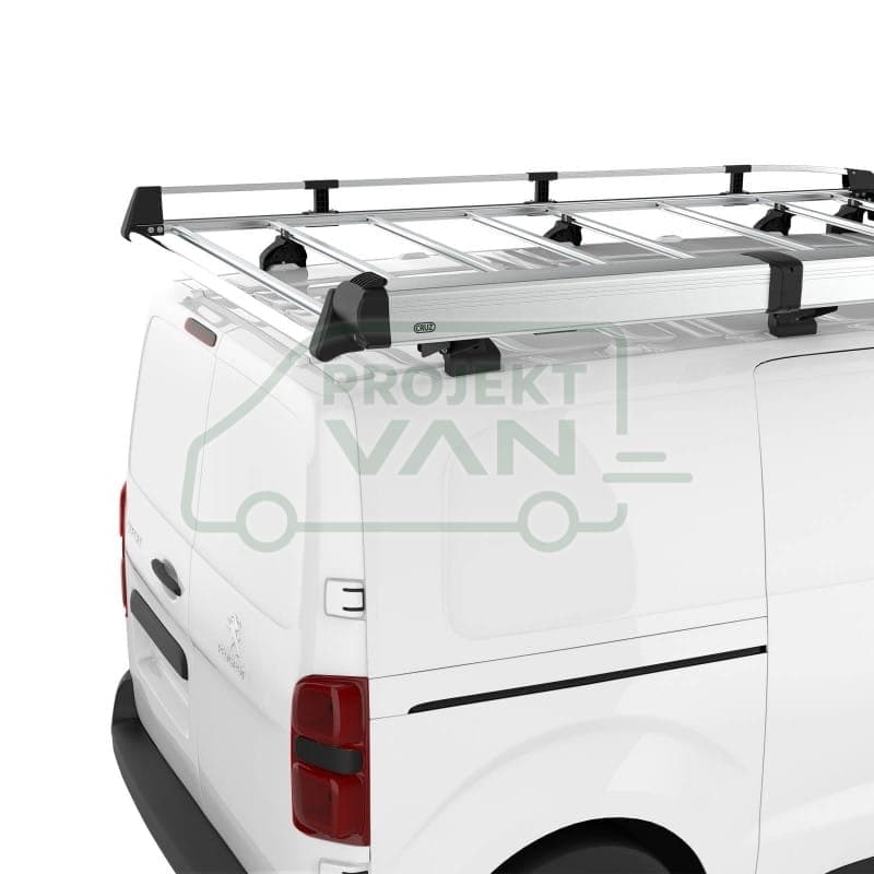 Zestaw adapterów do montażu boksu do rur CRUZ Pipe Carrier obok platformy dachowej CRUZ Alu