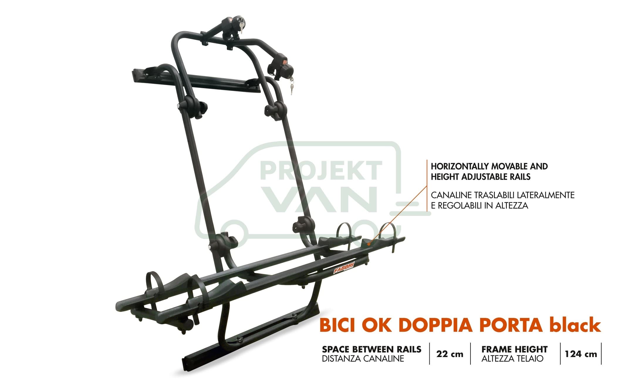 Bagażnik na tylne drzwi na narty Fiat Ducato Citroen Jumper Peugeot Boxer ( 06- ) Opel Movano IV ( 21- ) Toyota ProAce Maxi ( 24- ) - 6 par nart lub 4 snowboardy — widok 4