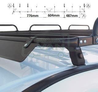 Platforma dachowa Citroen Berlingo III XL / Opel Combo E L2 / Peugeot Partner III L2 ( 18- ) / Toyota Proace City I i City I Verso L2 ( 19- ) / Fiat Doblo XL ( 22- ) bez relingów CRUZ EVO E23-126 — widok 3