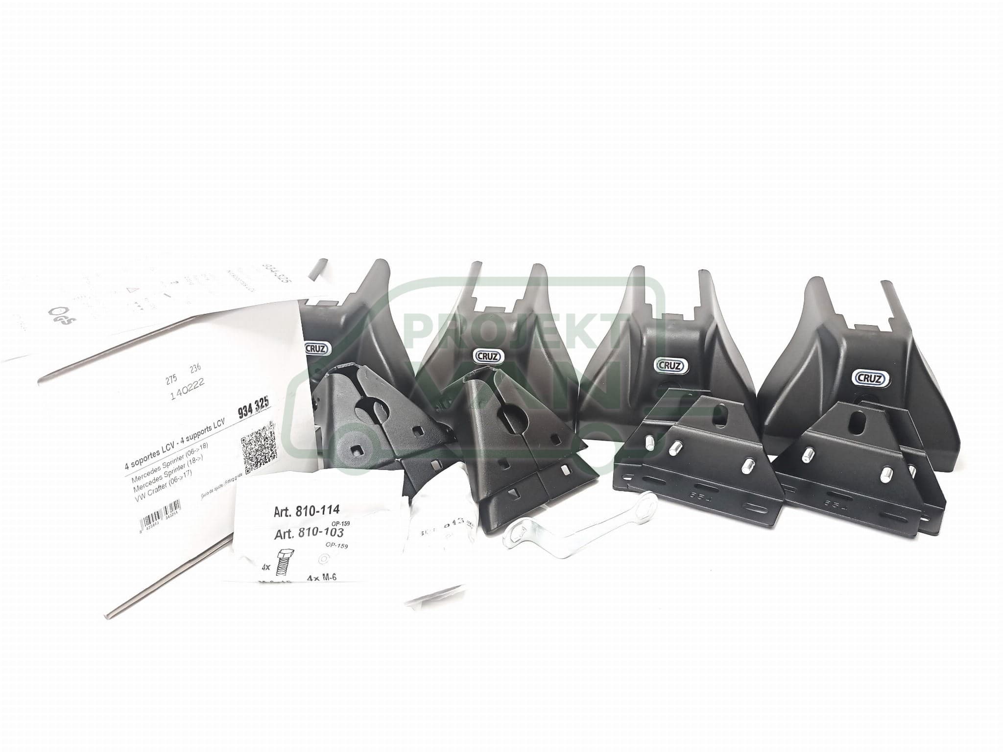 Bagażnik bazowy Mercedes Sprinter II i III ( 06-18 18- ) H1 VW Crafter I ( 06-17 ) H1 CRUZ ALUCARGO-DARK AF2-158 — widok 3