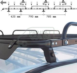 Platforma dachowa Mercedes Sprinter II ( 06-18, 18- ) VW Crafter 06 -17 L1H1 CRUZ EVO E30-158 (dł.KRÓTKI, wys.NISKI ) — widok 4