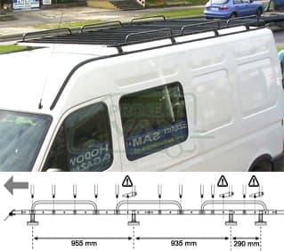 Platforma bagażowa Renault Master I Opel Movano Nissan Interstar 98-10 CRUZ EVO E30-158 ( dł.ŚREDNI, wys.ŚREDNIO PODWYŻSZONY ) L2H2 — widok 3