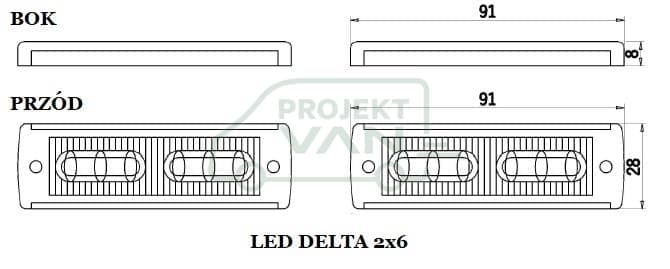 STROBOS LED DELTA 2x6 — widok 4
