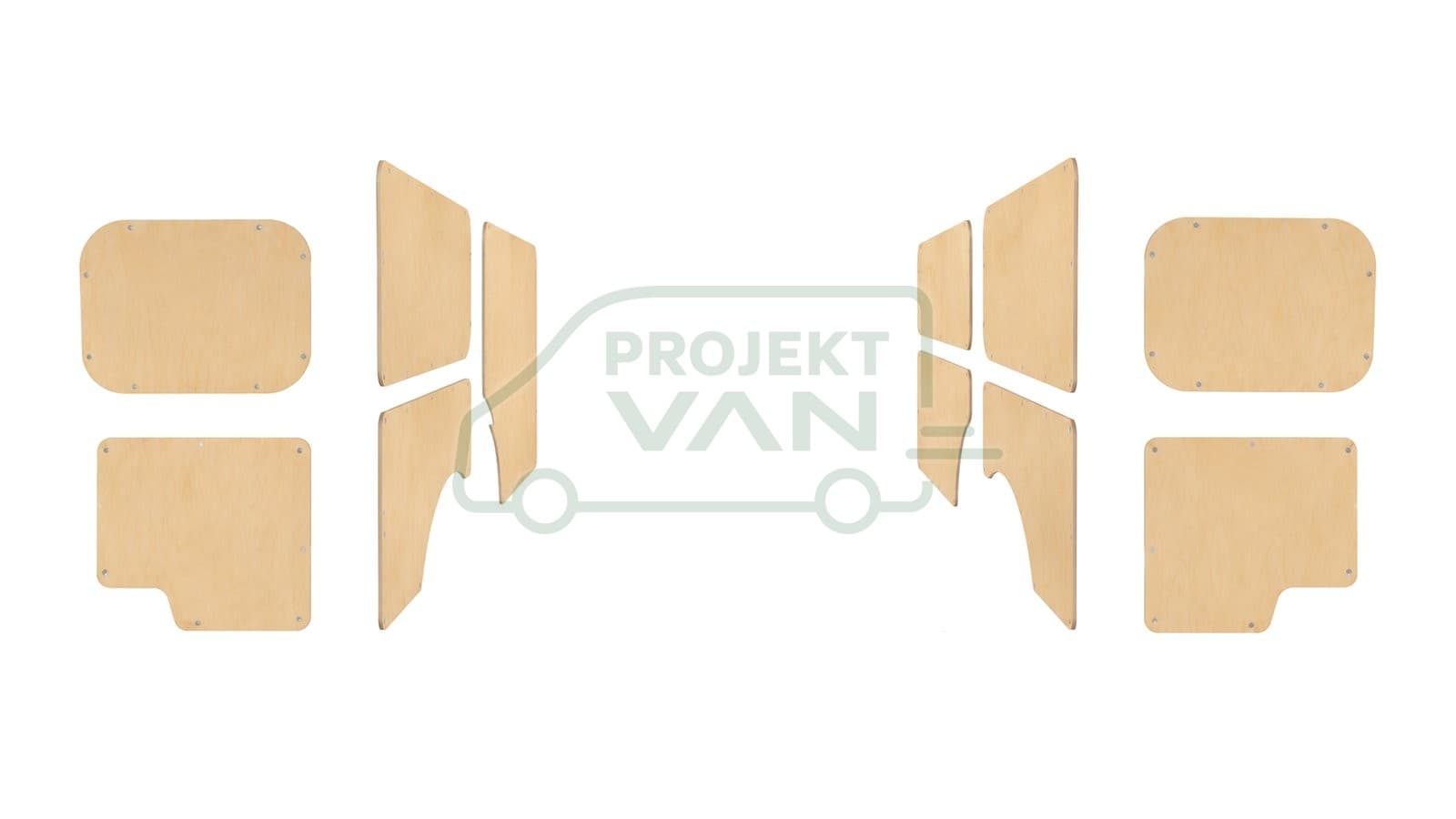Okładziny boczne ze sklejki brzozowej surowej – Ford Transit Custom L1H1 3100