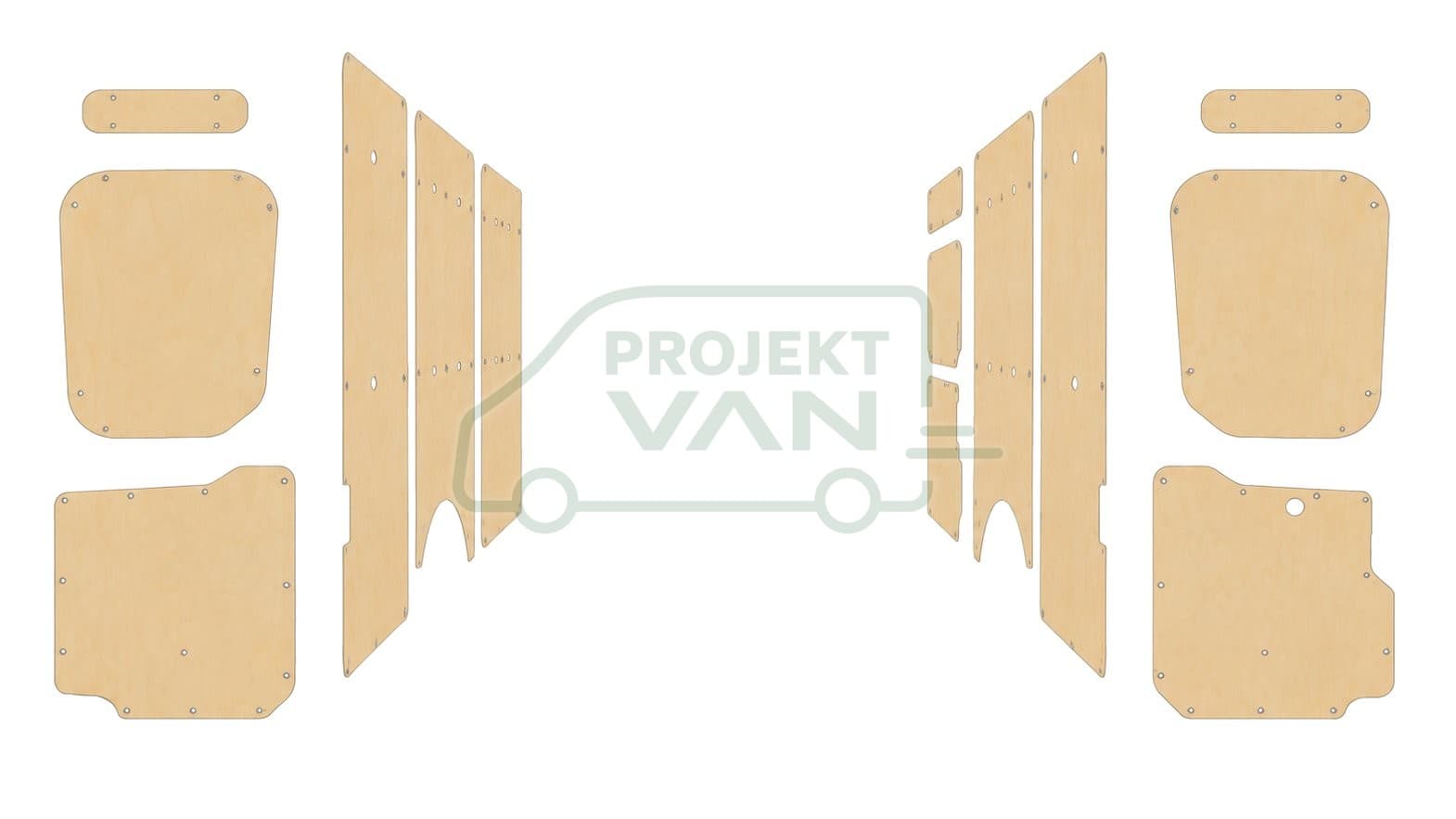 Okładziny boczne ze sklejki brzozowej surowej – Iveco Daily 14 L2H1 3520 9 m3