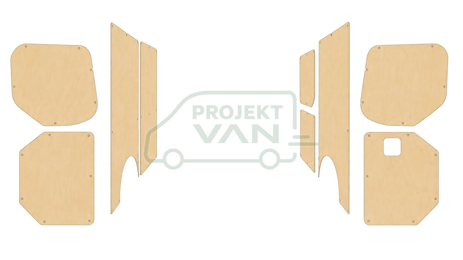 Okładziny boczne ze sklejki brzozowej surowej – Mercedes Sprinter W907 L1H1 3250