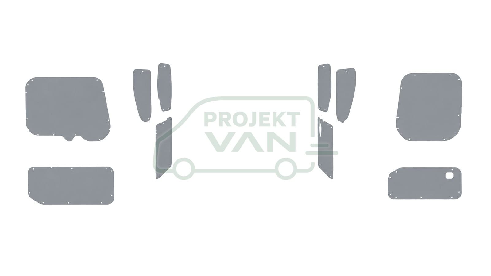 Okładziny boczne ze sklejki laminowanej szarej – Renault Express Van L1 2812