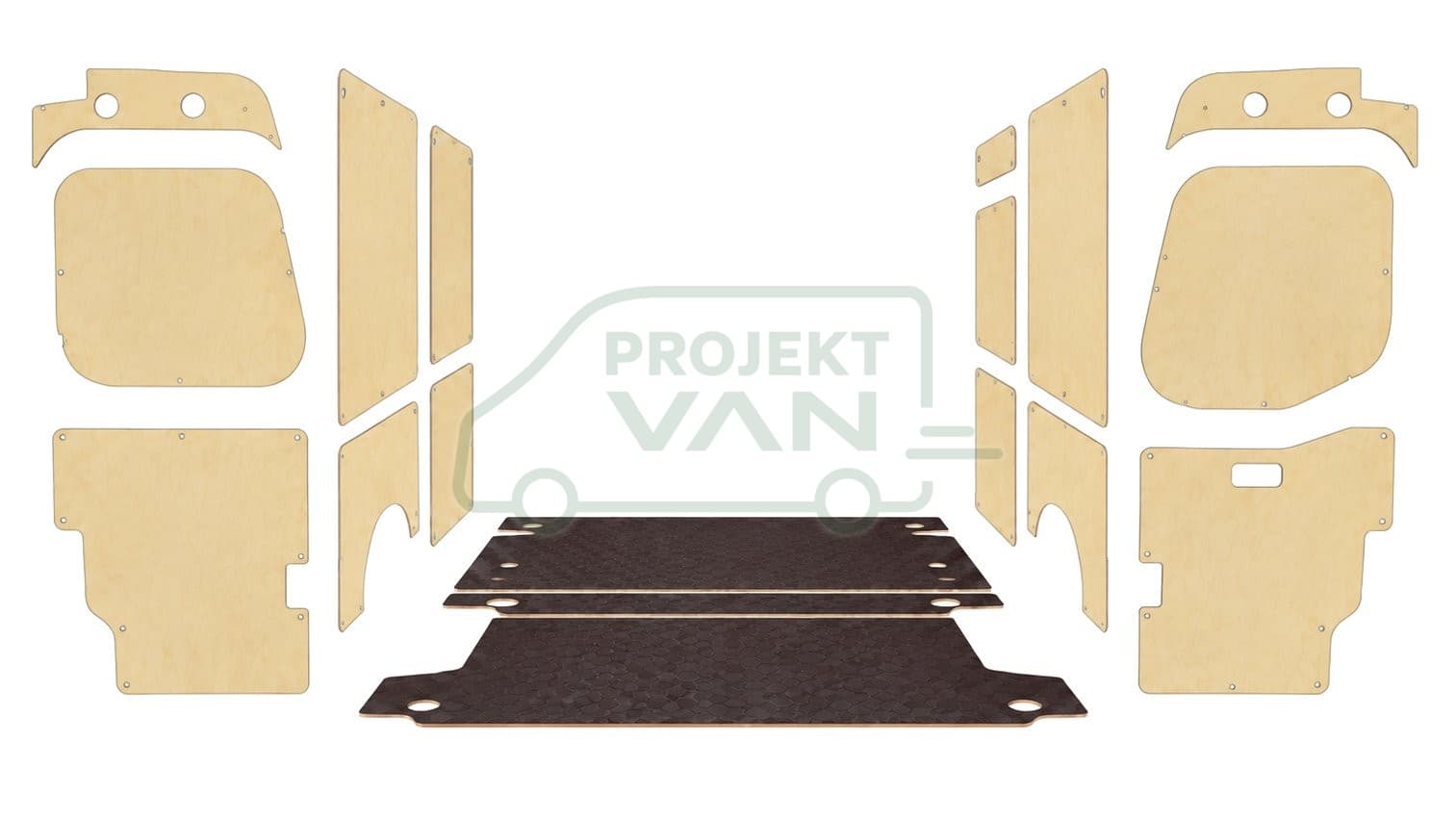 Podłoga ze sklejki z warstwą antypoślizgową – Brązowa – Renault Master L2H2 3682 — widok 5