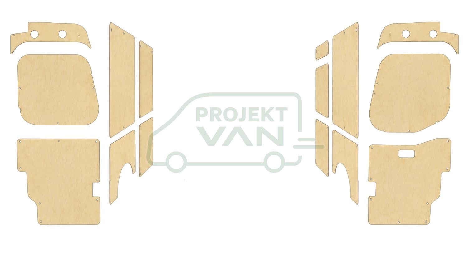 Okładziny boczne ze sklejki brzozowej surowej – Renault Master L1H1 3182