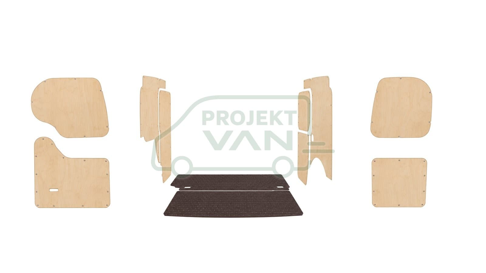 Podłoga ze sklejki z warstwą antypoślizgową – Brązowa – VW Caddy 5 L2 — widok 5