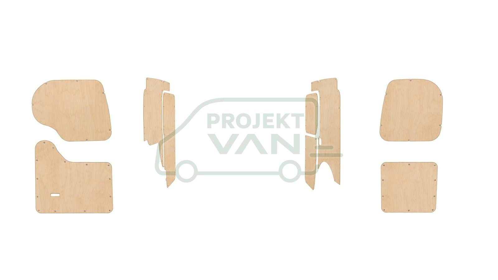 Okładziny boczne ze sklejki brzozowej surowej – VW Caddy 5 L1 2755