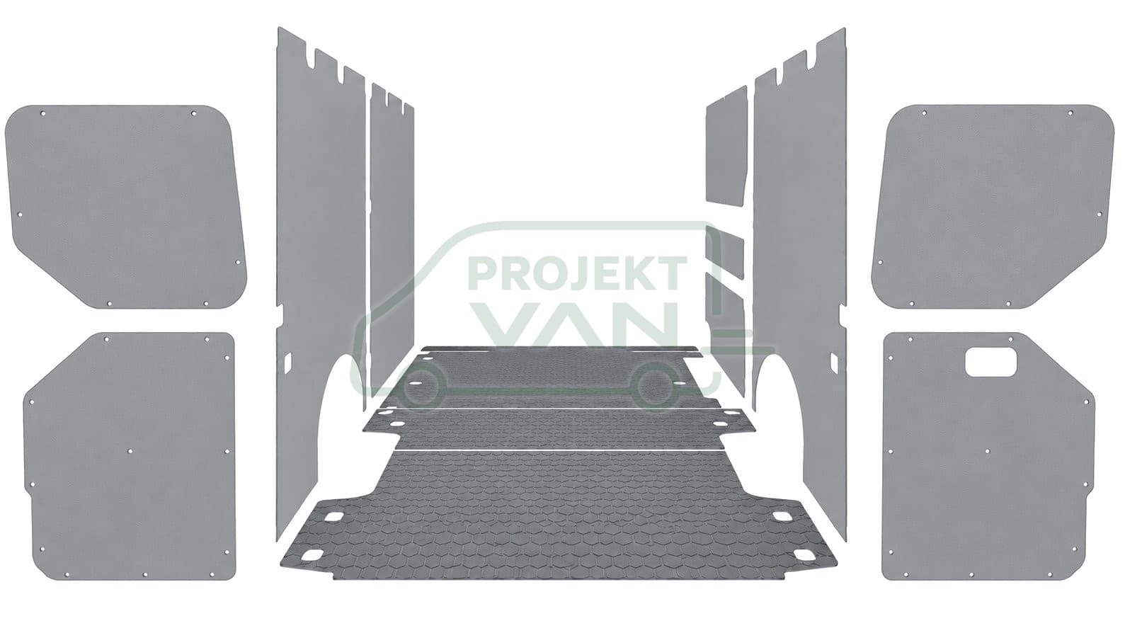 Podłoga ze sklejki z warstwą antypoślizgową – Szara – VW Crafter L3H2/H3 3640 — widok 5