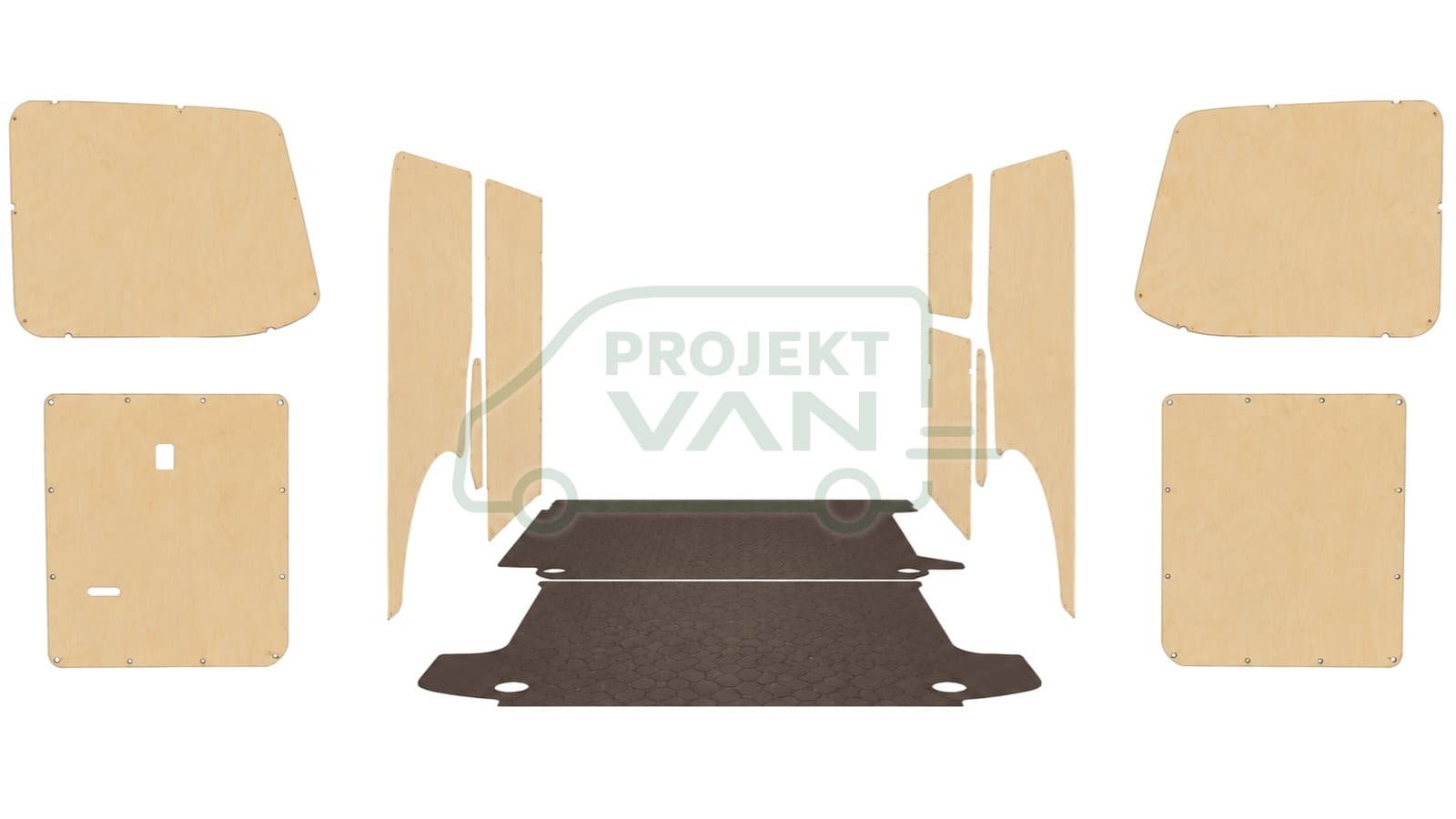 Podłoga ze sklejki z warstwą antypoślizgową – Brązowa – VW T6.1 L2H1 3000 SD2 — widok 5