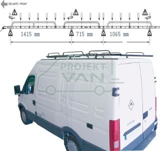 Platforma dachowa Citroena Jumper II Fiat Ducato III Peugeta Boxera II ( 06-14 i 14- ) L3H3 / Opel Movano IV ( 21- ) L3H3 CRUZ EVO E35-158 — widok 4