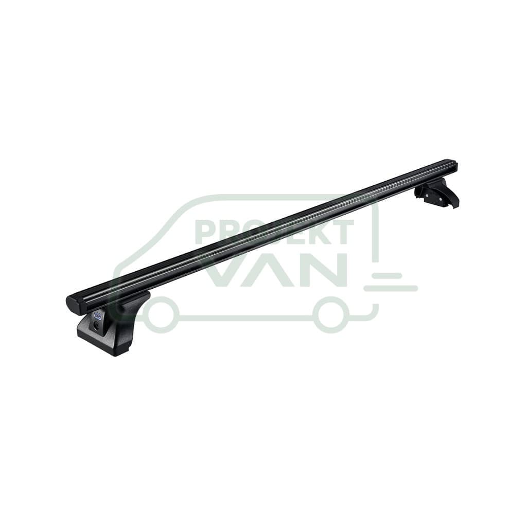 1 czarna aluminiowa belka bagażnika VW Crafter II / MAN TGE ( 17- ) Z listwą typu T CRUZ Alu Cargo Dark AF1-158