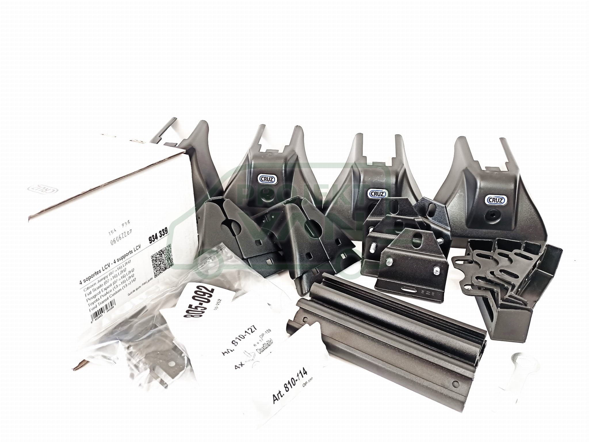 Aluminiowy bagażnik Jumpy II L2H2 / Scudo II L2H2 / Expert II L2H2 ( 07-16 ) i Toyota ProAce I L2H2 / Ford Transit Custom ( 13-23 ) L1H2 i L2H2 CRUZ AF2-138 — widok 3