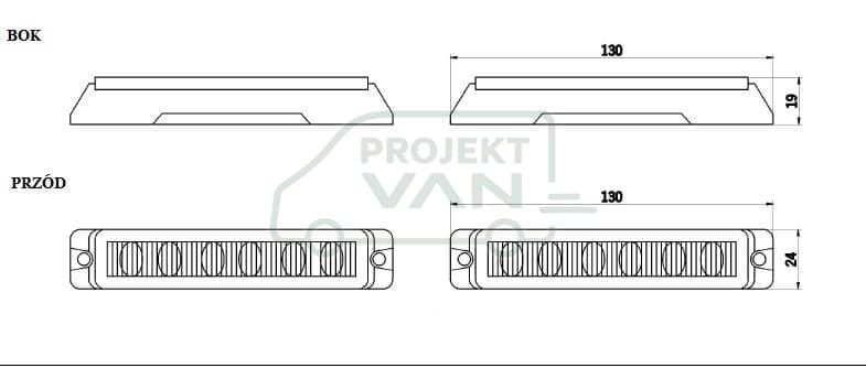STROBOS LED LEXON 2x6 — widok 3
